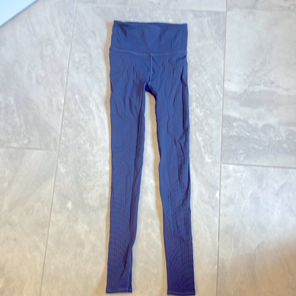 Lululemon size 2 with cutouts. 24 inch. Blueish gray
